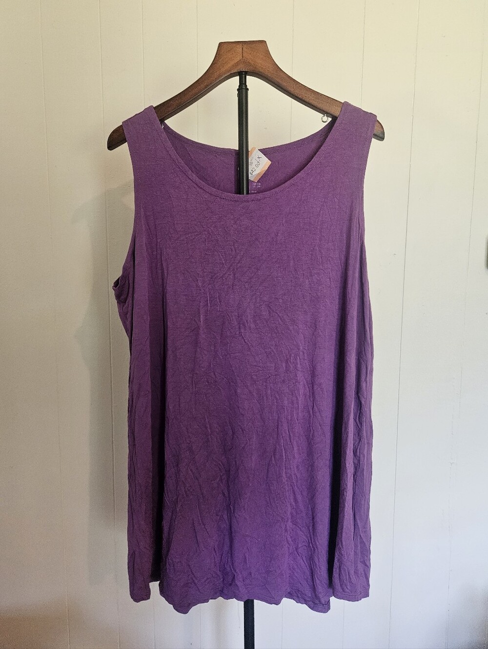 NWT Logo Layers Purple Women's Sleeveless Tank Top Tunic Size 1X